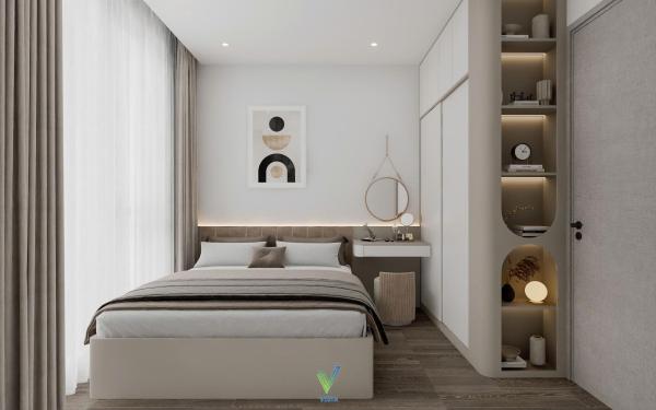 Vista thiết kế và thi công nội thất căn hộ 2 phòng ngủ 60,5m2